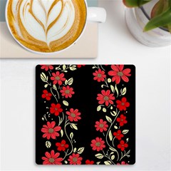 Pattern Flowers Design Nature Uv Print Square Tile Coaster 