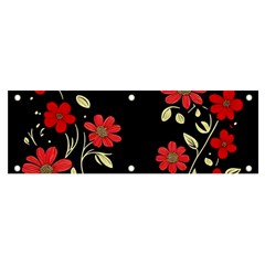 Pattern Flowers Design Nature Banner And Sign 6  X 2  by Pakjumat