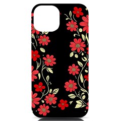 Pattern Flowers Design Nature Iphone 14 Black Uv Print Case by Pakjumat