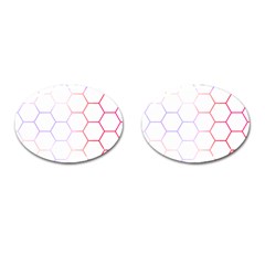 Abstract T- Shirt Honeycomb Pattern 7 Cufflinks (oval) by EnriqueJohnson