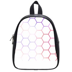 Abstract T- Shirt Honeycomb Pattern 7 School Bag (small) by EnriqueJohnson