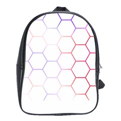 Abstract T- Shirt Honeycomb Pattern 7 School Bag (xl) by EnriqueJohnson