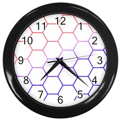 Abstract T- Shirt Honeycomb Pattern T- Shirt Wall Clock (black) by EnriqueJohnson