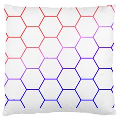 Abstract T- Shirt Honeycomb Pattern T- Shirt Large Cushion Case (two Sides) by EnriqueJohnson