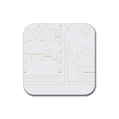 Abstract T- Shirt Model 31 T- Shirt Rubber Coaster (square) by EnriqueJohnson