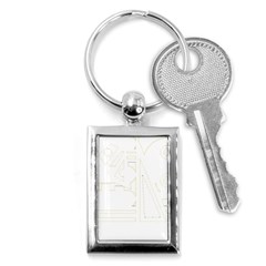 Abstract T- Shirt Model 31 T- Shirt Key Chain (rectangle) by EnriqueJohnson