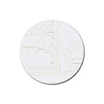 Abstract T- Shirt Model 31 T- Shirt Rubber Round Coaster (4 pack) Front