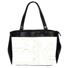 Abstract T- Shirt Model 31 T- Shirt Oversize Office Handbag (2 Sides) by EnriqueJohnson