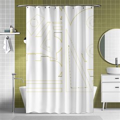 Abstract T- Shirt Model 31 T- Shirt Shower Curtain 48  X 72  (small)  by EnriqueJohnson