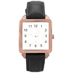 Abstract T- Shirt Model 31 T- Shirt Rose Gold Leather Watch  Front