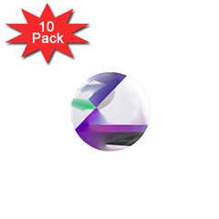 Abstract T- Shirt Purple Northern Lights Colorful Abstract T- Shirt 1  Mini Magnet (10 Pack) 