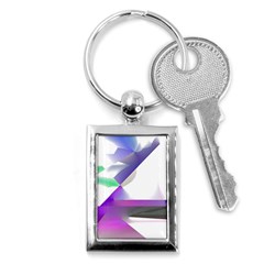 Abstract T- Shirt Purple Northern Lights Colorful Abstract T- Shirt Key Chain (rectangle) by EnriqueJohnson