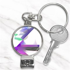 Abstract T- Shirt Purple Northern Lights Colorful Abstract T- Shirt Nail Clippers Key Chain by EnriqueJohnson