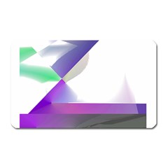 Abstract T- Shirt Purple Northern Lights Colorful Abstract T- Shirt Magnet (rectangular) by EnriqueJohnson