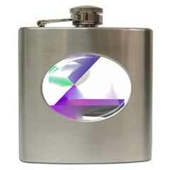 Abstract T- Shirt Purple Northern Lights Colorful Abstract T- Shirt Hip Flask (6 Oz) by EnriqueJohnson