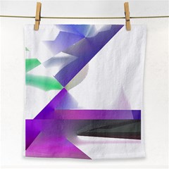 Abstract T- Shirt Purple Northern Lights Colorful Abstract T- Shirt Face Towel by EnriqueJohnson