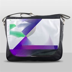 Abstract T- Shirt Purple Northern Lights Colorful Abstract T- Shirt Messenger Bag by EnriqueJohnson