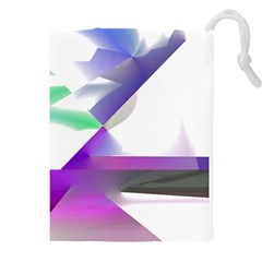 Abstract T- Shirt Purple Northern Lights Colorful Abstract T- Shirt Drawstring Pouch (4xl) by EnriqueJohnson