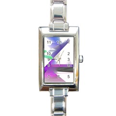 Abstract T- Shirt Purple Northern Lights Colorful Abstract T- Shirt Rectangle Italian Charm Watch by EnriqueJohnson