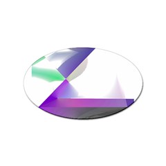 Abstract T- Shirt Purple Northern Lights Colorful Abstract T- Shirt Sticker Oval (100 Pack) by EnriqueJohnson