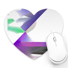 Abstract T- Shirt Purple Northern Lights Colorful Abstract T- Shirt Heart Mousepad by EnriqueJohnson