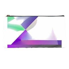 Abstract T- Shirt Purple Northern Lights Colorful Abstract T- Shirt Pencil Case by EnriqueJohnson