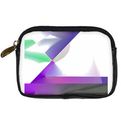 Abstract T- Shirt Purple Northern Lights Colorful Abstract T- Shirt Digital Camera Leather Case by EnriqueJohnson