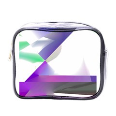 Abstract T- Shirt Purple Northern Lights Colorful Abstract T- Shirt Mini Toiletries Bag (one Side) by EnriqueJohnson