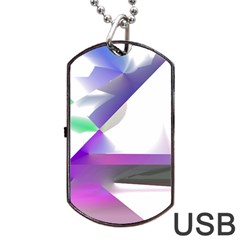 Abstract T- Shirt Purple Northern Lights Colorful Abstract T- Shirt Dog Tag Usb Flash (one Side) by EnriqueJohnson