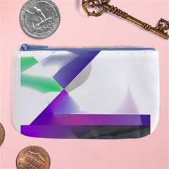 Abstract T- Shirt Purple Northern Lights Colorful Abstract T- Shirt Large Coin Purse by EnriqueJohnson