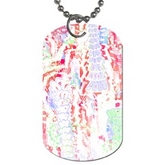 Abstractart T- Shirt Abstract Forest In Pink T- Shirt Dog Tag (one Side) by EnriqueJohnson