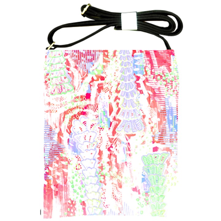 Abstractart T- Shirt Abstract Forest In Pink T- Shirt Shoulder Sling Bag