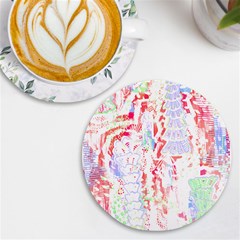 Abstractart T- Shirt Abstract Forest In Pink T- Shirt Uv Print Round Tile Coaster by EnriqueJohnson