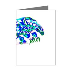 Armadillo T- Shirtthe Magnificent Armored Pangolin Ecopop Art T- Shirt Mini Greeting Card by EnriqueJohnson