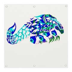 Armadillo T- Shirtthe Magnificent Armored Pangolin Ecopop Art T- Shirt Banner And Sign 3  X 3  by EnriqueJohnson