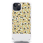 Art T- Shirt Brown Bunnies And Orange Carrots On Goldenrod Easter Pattern T- Shirt iPhone 13 TPU UV Print Case Front