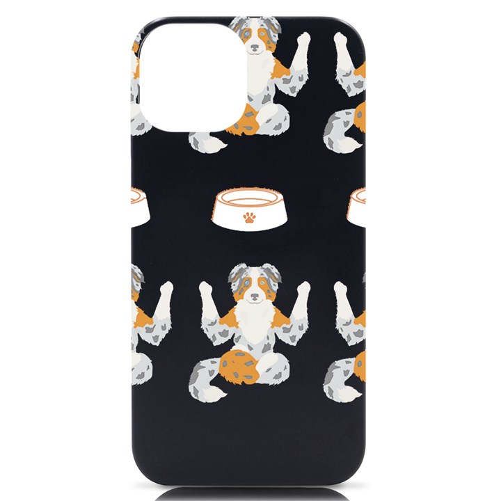 Australian Shepherd Dog Cute Pattern T- Shirt Australian Shepherd Dog Cute Pattern T- Shirt iPhone 14 Black UV Print Case