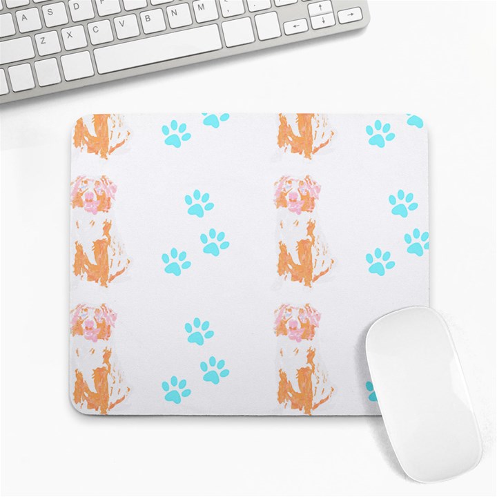 Australian Shepherd Dog Pattern T- Shirt Australian Shepherd Dog Cute Pattern T- Shirt (2) Large Mousepad