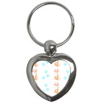 Australian Shepherd Dog Pattern T- Shirt Australian Shepherd Dog Cute Pattern T- Shirt (2) Key Chain (Heart) Front