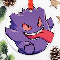 Purple Funny Monster Ornament (round) by Sarkoni