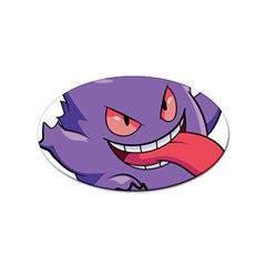 Purple Funny Monster Sticker (oval) by Sarkoni