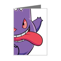 Purple Funny Monster Mini Greeting Card by Sarkoni