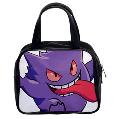 Purple Funny Monster Classic Handbag (two Sides) by Sarkoni