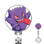 Purple Funny Monster Stainless Steel Nurses Watch Front