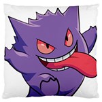 Purple Funny Monster Standard Premium Plush Fleece Cushion Case (Two Sides) Back