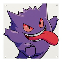 Purple Funny Monster Banner And Sign 3  X 3  by Sarkoni