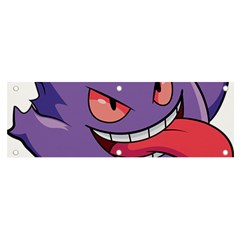 Purple Funny Monster Banner And Sign 6  X 2  by Sarkoni