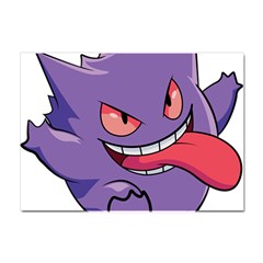 Purple Funny Monster Crystal Sticker (a4) by Sarkoni