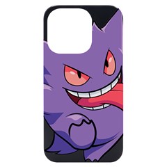 Purple Funny Monster Iphone 14 Pro Black Uv Print Case by Sarkoni