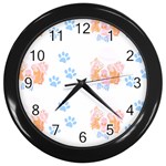 Australian Shepherd Dog Pattern T- Shirt Australian Shepherd Dog Cute Pattern T- Shirt Wall Clock (Black) Front